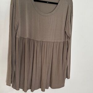 Kori Taupe Long Sleeve Women's Top